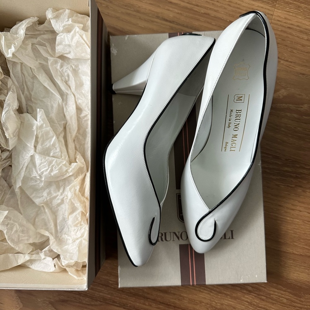 Vintage Bruno Magli White Heels